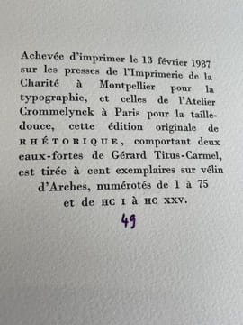 Rhétorique.. FREMON (Jean).