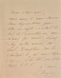 Deux billets autographes signés adressés [à Jules Claretie].