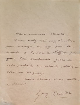 Réunion de deux lettres autographes signées adressées à Jules Claretie. . BATAILLE (Henry).