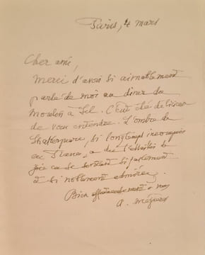 Deux lettres autographes signées adressées à Jules Claretie. . MEZIERES (A.).