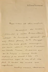Lettre autographe signée adressée à Jules Claretie.