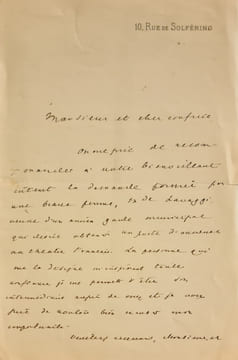Lettre autographe signée adressée à Jules Claretie.. BROGLIE (Duc de).