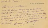 Deux cartes autographes signées adressées à Jules Claretie.. DONNAY (Maurice).