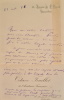 Une lettre autographe signée et une carte de visite signée adressées à Jules Claretie. . FEUILLET (Octave).