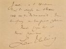 Une lettre et une carte autographes signées adressées à Jules Claretie. . HALEVY (Ludovic).