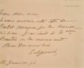 Réunion de trois billets autographes signés adressés à Jules Claretie. . LEGOUVE (Ernest).