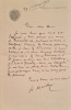 Une lettre et un télégramme autographes signés adressés à Jules Claretie. . MEILHAC (Henri).