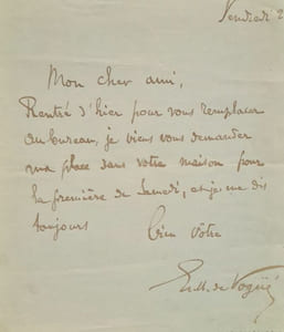 Deux billets autographes signés adressés à Jules Claretie.