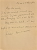 Carte-lettre autographe signée adressée à Jules Claretie. . DUVERNOIS (Henri).