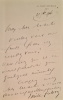 Lettre autographe signée adressée à Jules Claretie. . FABRE (Emile).