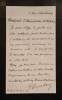 Une lettre et une carte-lettre autographes signées adressées à Jules Claretie. . GUICHES (Gustave).