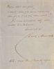 Billet autographe signée adressé à Jules Claretie. . MONSELET (Charles).