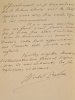 Lettre autographe signée adressée à Jules Claretie. . PROVINS (Michel).