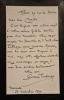 Lettre autographe signée adressée à Jules Claretie. . TOUDOUZE (Gustave).