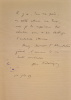 Deux lettres autographes signées adressées à Jules Claretie. . VALABREGUE (Albin).