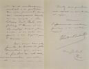 Lettre autographe signée à la librairie Firmin Didot.. BOTREL (Théodore).