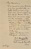 1 lettre et un billet autographes signé à son éditeur. . VOGUE (Eugène-Melchior de).
