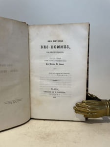 Des devoirs des hommes. Traduit de l'italien avec une introduction par Antoine de Latour.