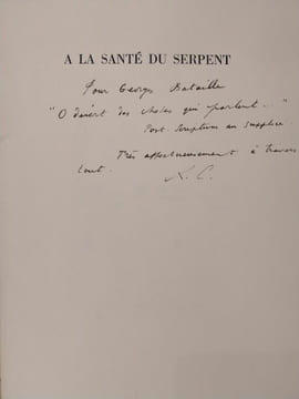 A la santé du serpent. . CHAR (René).