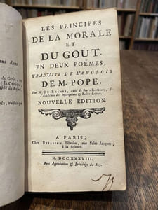 Les principes de la morale et du goût en deux poëmes.