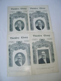 Quatre programmes officiels du Théâtre Cluny.