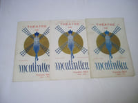 Trois programmes officiels du Théâtre Le Moulin Bleu.