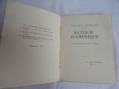 Retour dAmérique.