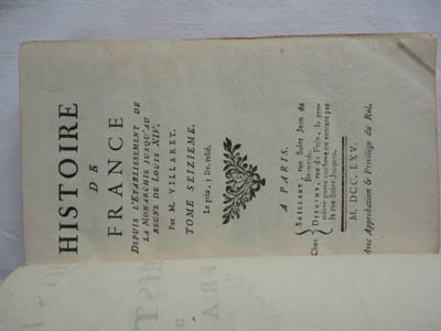 Histoire de France depuis l'établissement de la monarchie jusqu'au règne de Louis XIV. Tome XVI seul.