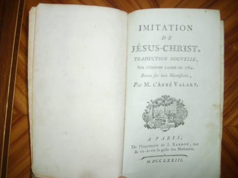 Imitation de Jésus Christ. Traduction nouvelle, sur l'édition latine de 1764, revue sur huit manuscrits, par Monsieur l'Abbé VALART.. undefined