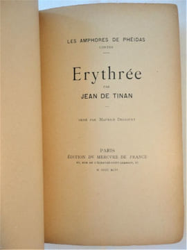 Eryhtrée. Conte.. TINAN (Jean de)