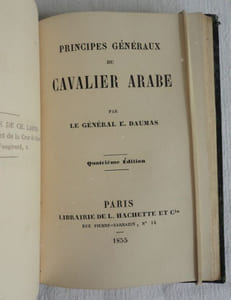 La Kabylie. Le cheval de guerre. Principes généraux du cavalier arabe.