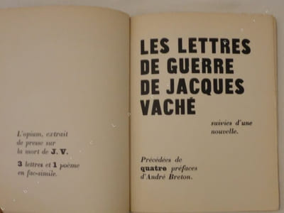 Lettres de guerre de Jacques Vaché.