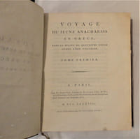 Voyage du jeune Anacharsis en Grèce, dans le milieu du quatrième siècle avant l'ère vulgaire. 4 tomes + atlas.