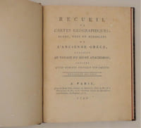 Voyage du jeune Anacharsis en Grèce, dans le milieu du quatrième siècle avant l'ère vulgaire. 4 tomes + atlas.