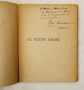 Le festin sacré.