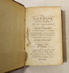 La Chine avec ses beautés et ses singularités, ou lettres d'un jeune voyageur à sa famille... Tome 1 seul.