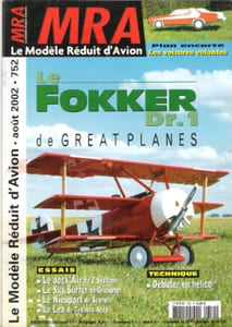 Le Modèle Réduit D'avion Août 2002 N° 752 : Plan encarté - Les Voitures Volantes - Le Fokker Triplan DR1 De Great Palanes ( Du Baron Rouge ) - La Férté-Alais - Le Jok'Air De Z Système - Le Sky Surfer De Graupner - Charléty S"envole - Débuter En Hélico 5