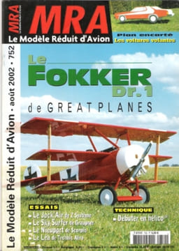 Le Modèle Réduit D'avion Août 2002 N° 752 : Plan encarté - Les Voitures Volantes - Le Fokker Triplan DR1 De Great Palanes ( Du Baron Rouge ) - La ...
