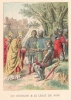 Du Guesclin & le Légat Du Pape . Chromolithographie. LIX Frederic Théodore ( 1830-1897 )