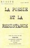 Europe n° 543 - 544 . Juillet - Août 1974 : La Poésie et La Résistance. ABRAHAM Pierre , Directeur