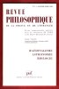 Revue Philosophique de La France et de L'étranger  . N°1 - Janvier -Mars  1988 : Rationalisme - Astronomie - Biologie - Un Rationalisme Chrétien : Le ...