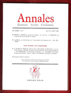Annales , Économie - Sociétés - Civilisations . n° 4 . Juillet-Août 1983 : Le temps Présent , La Crise ( II ) - La Crise De 1974 et La Riposte Du Capital - La Ville Antique et L'organisation de L'espace Rural : Villa , Ville , Village