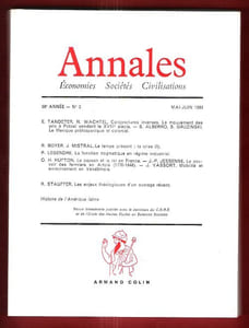 Annales , Économie - Sociétés - Civilisations . n° 3 . Mai-Juin 1983 : Conjonctures Inverses . Le Mouvement des Prix à Potosi pendant Le XVIII° Siècle - Le Mexique Préhispanique et Colonial - Le Temps Présent : La Crise ( I )