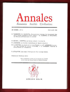 Annales , Économie - Sociétés - Civilisations . n° 3 . Mai-Juin 1983 : Conjonctures Inverses . Le Mouvement des Prix à Potosi pendant Le XVIII° ...