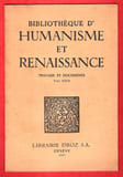 Biblioth&egrave;que d'Humanisme et Renai.... DULIEU Louis Docteur