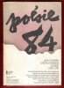 Poésie 84 . n° 1 Janvier - Février 1984. Collectif