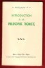 Introduction à La Philosophie Thomiste. BERNARD A. O. P.