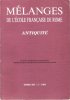Mélanges de L'école Française De Rome - Antiquité Tome 103 - 1991 - 1  : Religion , Mythologie , Iconographie. Ecole Française De Rome