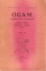 OGAM TRADITION CELTIQUE : N° 88 / 89 . Juillet-Septembre 1963 . Histoire - Langue - Archéologie - Religion - Numismatique - Folklore - Textes . Tome ...
