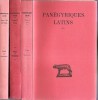 PANEGERYQUES LATINS Tome I ( I-V ) . Tome II ( VI - X ) . Tome III ( XI - XII ) . Complet En 3 Volumes .. Collectif